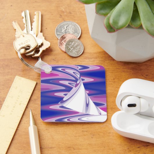 Draaiende golven sleutelhanger (Bureau)