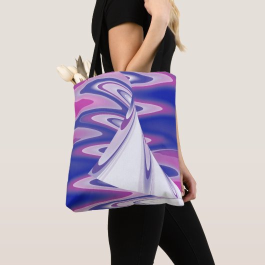 Draaiende golven tote bag (Dichtbij)