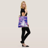 Draaiende golven tote bag (Op model)