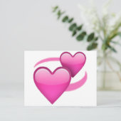 Draaiende harten - Emoji Briefkaart (Staand voorkant)