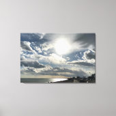 Draaiende hemden boven Hythe Bay Kent. Canvas Afdruk (Voorkant)