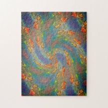 Draaiende herfstbladeren