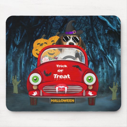 Draaiende hond van de beagle muismat (Voorkant)