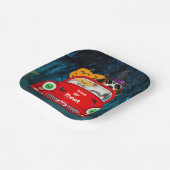 Draaiende hond van de beagle papieren bordje (Gebogen)