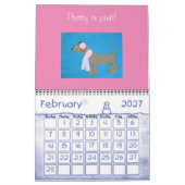 draaiende hondenkalender kalender (Feb 2027)