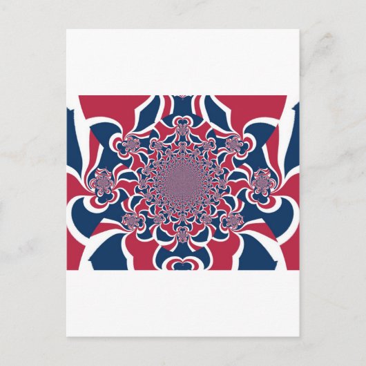 Draaiende Kaleidoscoop Art Print Briefkaart (Voorkant)