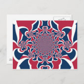 Draaiende Kaleidoscoop Art Print Briefkaart (Voorkant / Achterkant)