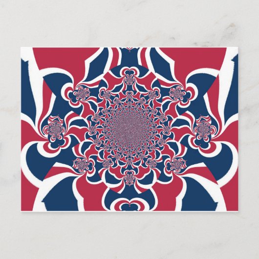 Draaiende Kaleidoscoop Art Print Briefkaart (Voorkant)