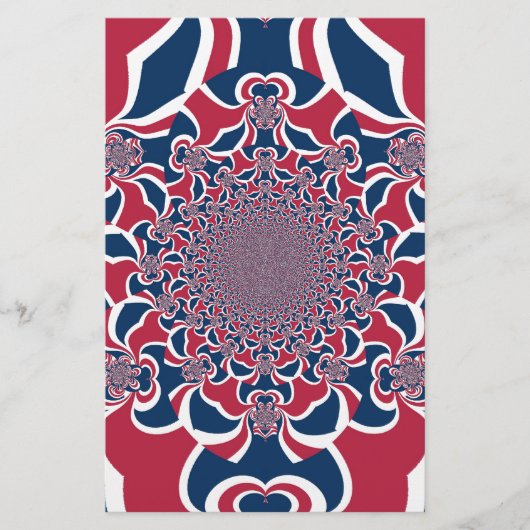 Draaiende Kaleidoscoop Art Print Briefpapier (Voorkant)