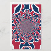 Draaiende Kaleidoscoop Art Print Briefpapier (Voorkant / Achterkant)