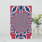 Draaiende Kaleidoscoop Art Print Briefpapier (Staand voorkant)