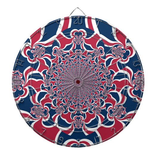 Draaiende Kaleidoscoop Art Print Dartbord (Voorkant)