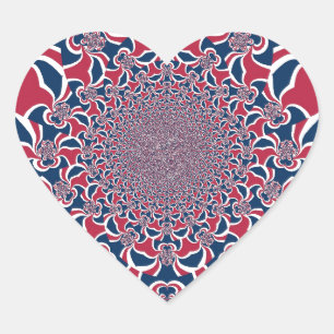 Draaiende Kaleidoscoop Art Print Hart Sticker
