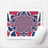 Draaiende Kaleidoscoop Art Print Muismat (Met muis)