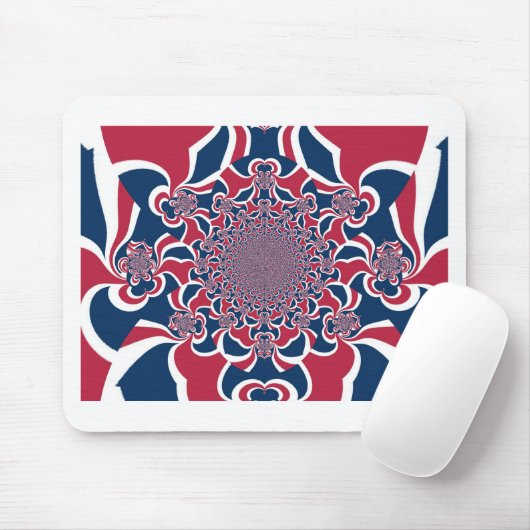 Draaiende Kaleidoscoop Art Print Muismat (Met muis)