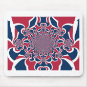 Draaiende Kaleidoscoop Art Print Muismat (Voorkant)