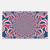 Draaiende Kaleidoscoop Art Print Rechthoekige Sticker (Voorkant)