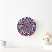Draaiende Kaleidoscoop Art Print Ronde Klok (Huis)