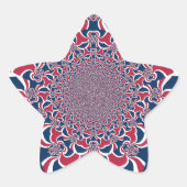 Draaiende Kaleidoscoop Art Print Ster Sticker (Voorkant)