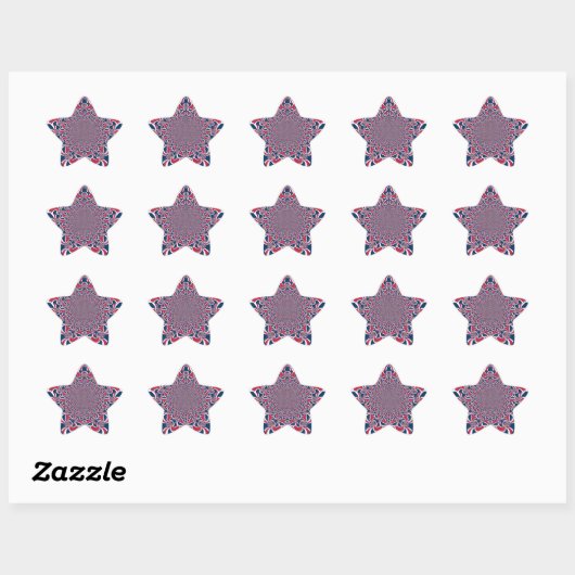 Draaiende Kaleidoscoop Art Print Ster Sticker (Vel)