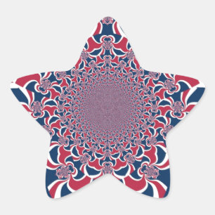 Draaiende Kaleidoscoop Art Print Ster Sticker
