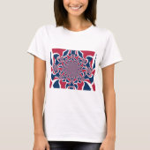 Draaiende Kaleidoscoop Art Print T-shirt (Voorkant)