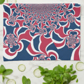 Draaiende Kaleidoscoop Art Print Theedoek (Gevouwen)