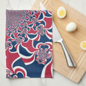 Draaiende Kaleidoscoop Art Print Theedoek (Quarter Fold)