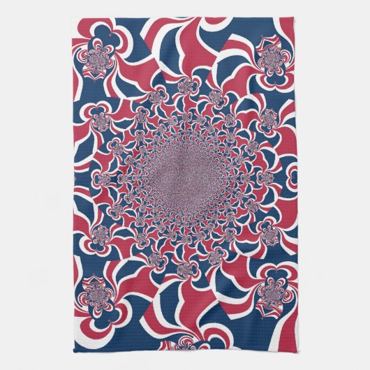 Draaiende Kaleidoscoop Art Print Theedoek (Verticaal)