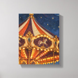 Draaiende Kap over de Sterrenhemel Canvas Afdruk