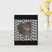 Draaiende kat meme Oiiaoiia Dom kat meme Kattenlie Kaart (Gele Bloem)