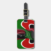 Draaiende Keniaanse vlag: een moderne motieven kun Bagagelabel (Voorkant verticaal)