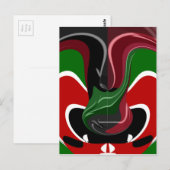 Draaiende Keniaanse vlag: een moderne motieven kun Briefkaart (Voorkant / Achterkant)