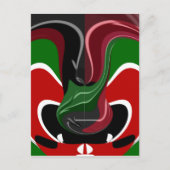 Draaiende Keniaanse vlag: een moderne motieven kun Briefkaart (Voorkant)