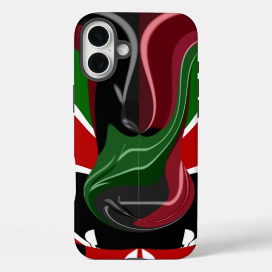Draaiende Keniaanse vlag: een moderne motieven kun Case-Mate iPhone Case (Achterkant)