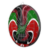 Draaiende Keniaanse vlag: een moderne motieven kun Dartbord (Voorkant Rechts)