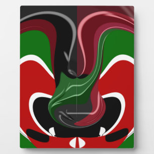 Draaiende Keniaanse vlag: een moderne motieven kun Fotoplaat
