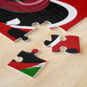 Draaiende Keniaanse vlag: een moderne motieven kun Legpuzzel (Zijkant)