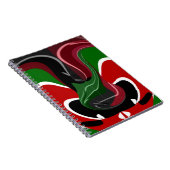 Draaiende Keniaanse vlag: een moderne motieven kun Notitieboek (Rechterzijde)