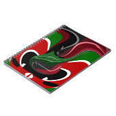 Draaiende Keniaanse vlag: een moderne motieven kun Notitieboek (Linkerzijde)