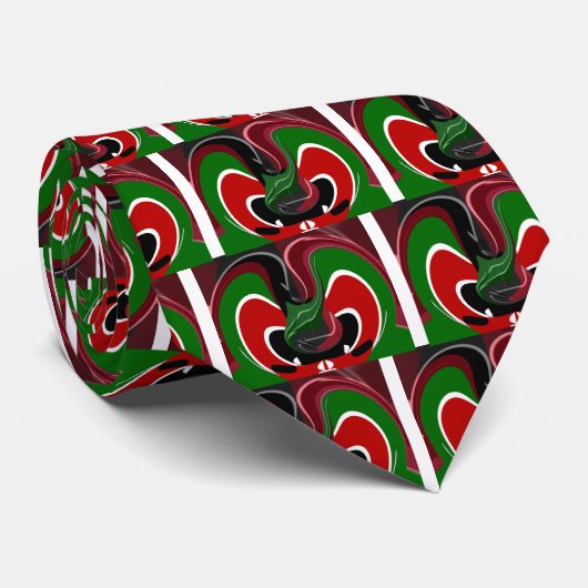 Draaiende Keniaanse vlag: een moderne motieven kun Stropdas (Opgerold)