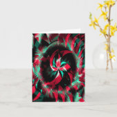 Draaiende Kerstkrans.... Kaart (Gele Bloem)