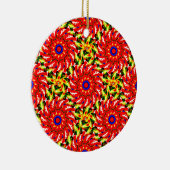 ~ Draaiende kerststerren Fractal ~ Keramisch Ornament (Rechts)