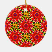 ~ Draaiende kerststerren Fractal ~ Keramisch Ornament (Voorkant)