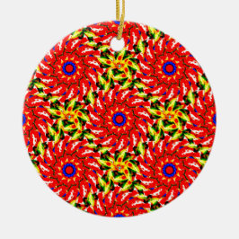 ~ Draaiende kerststerren Fractal ~ Keramisch Ornament