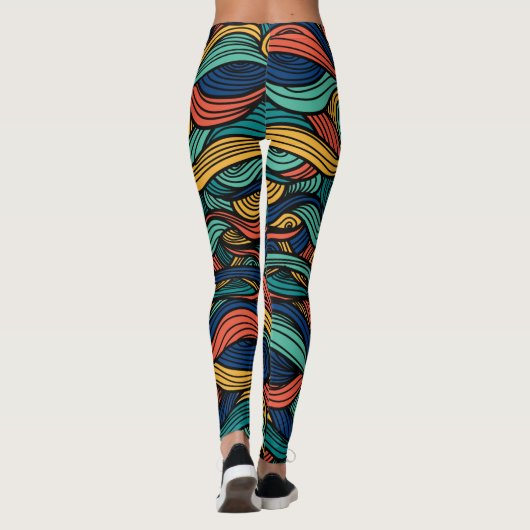 Draaiende kleuren – dynamiek voor uw huis leggings (Achterkant)