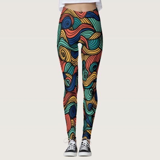 Draaiende kleuren – dynamiek voor uw huis leggings (Voorkant)