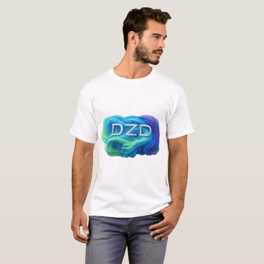Draaiende kleuren DZD Logo T-shirt (Voorkant volledig)