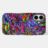 Draaiende kleuren Zigzag Patroon Case-Mate iPhone Case (Achterkant (horizontaal))