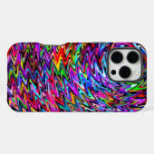 Draaiende kleuren Zigzag Patroon iPhone Hoesje (Achterkant horizontaal)